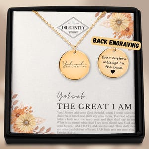 Yahweh Christian Halskette YHWH 18K Gold Halskette Hebräische Halskette Israel Religiöser Schmuck Jesus Schmuck Glaube Schmuck Taufe Geschenk