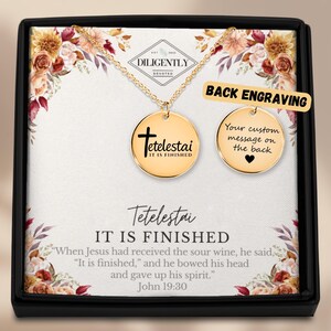 Tetelestai Collane Cristiane È Finito Collana Fede Messaggio Carta Gioielli Gioielli Cristiani Amore Come Gesù Gioielli Gesù
