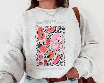 Fruit Of The Spirit Christian Sweatshirt Fruits Of The Spirit Christianity Crewneck Jesus Sweatshirt Christian Crew Holy Spirit Galatians 5