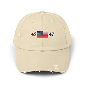 45 47 Trump Distressed Hat Make America Great Again Trump Merchandise MAGA Hat Trump 2024 Hat Political Hat Rope Hat American Flag Vote Hat