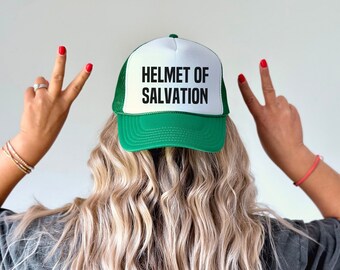 Helmet Of Salvation Christian Hats Full Armor Of God Jesus Hat Rope Hat Christian Merch Jesus Apparel Christian Streetwear Bible Trucker Hat