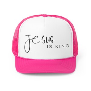 Jesus ist König Christian Hüte Seil Hut Trucker Hut Christian Merch Jesus Bekleidung Christian Streetwear Baseballmütze Jesus Christus ist Herr Caps Bild 6