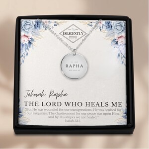 Jeová Rapha O Senhor Que Me Cura Colares Cristãos Colar de Ouro 18k Nomes Hebraicos de Deus Jóias Religiosas Jóias de Jesus Batismo Adulto