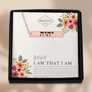 YHWH Christlicher Schmuck Hebräische Halskette Yahweh 18K Gold Halskette Jesus Schmuck Glaube Halskette Jüdischer Schmuck Israelischer Schmuck Jejuda