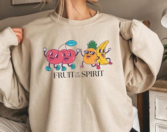 Fruit Of The Spirit Christian ronde hals Jezus sweater Christian Merch Fruit shirt christelijke hoodies Jezus ronde hals Heilige Geest Jezus hoodie