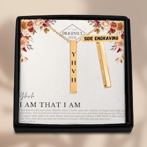 Colar hebraico de joias cristãs YHVH Colar de Yahweh Jóias de YHWH Jesus Colar de fé Jóias judaicas Jóias israelenses Jóias judaicas
