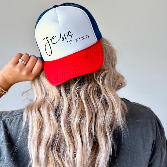 Jesus Is King Christian Hats Rope Hat Trucker Hat Christian Merch Jesus Apparel Christian Streetwear Baseball Cap Jesus Christ Is Lord Caps