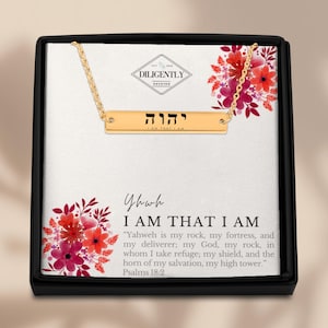YHWH Christlicher Schmuck Hebräische Halskette Yahweh 18K Gold Halskette Jesus Schmuck Glaube Halskette Jüdischer Schmuck Israelischer Schmuck Jejuda