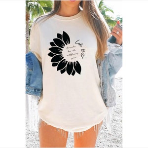 Overweeg hoe de wilde bloemen groeien Bijbelvers shirt Op geloof gebaseerde aanbiddingsleider Shirt Schrift Shirt Christian Streetwear Jesus Apparel Luke