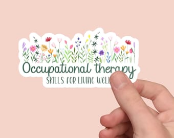 Adesivos de terapia ocupacional, adesivo de TO, formatura de TO, adesivos COTA, presente de TO, terapeuta ocupacional, adesivo para laptop, adesivo de vinil