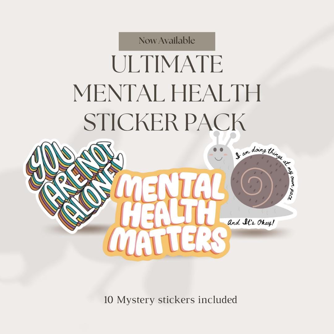 Mental Health 10pc Sticker Pack - Etsy