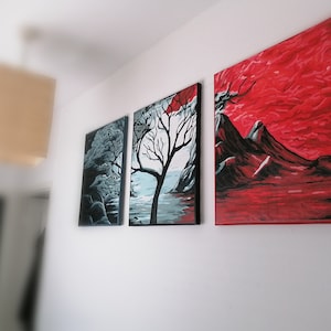 Bloody tree triptych