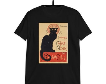 Camiseta unisex con estampado de la gira del French Black Cat Cabaret