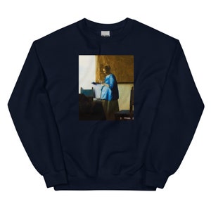 Sudadera - Mujer leyendo una carta de Johannes Vermeer - regalo para amantes del arte
