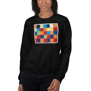 QU 1 Color Chart - Unisex Sweatshirt - colorful vintage abstract art shirt