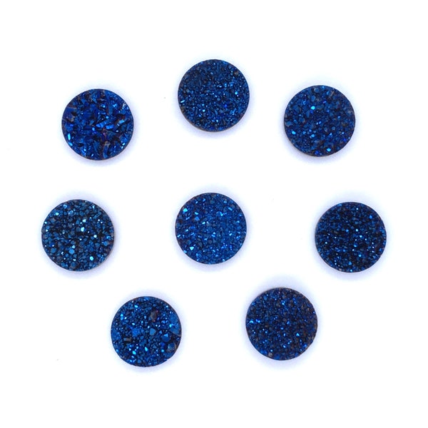 Blue Drusy Normal Cut Stone Lot Round Shape Gemstones, AAA Quality Drusy Loose Stone For Jewelry, Gemstone For Ring, Gemstone For Earrings.