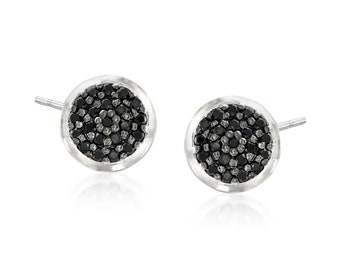 925 Sterling Silver Black Spinel Stud Earrings For Women's And Girls, Everyday Earrings, Anniversary Gifts, Personalized Gift For Her