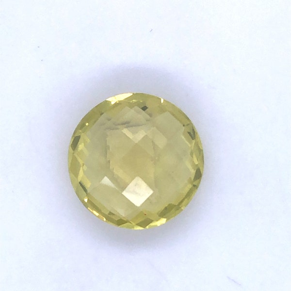 Pierres précieuses naturelles de quartz citron Briolette Stone Lot 18MM Pierres précieuses de forme ronde, pierre en vrac de quartz de qualité AAA pour les bijoux.
