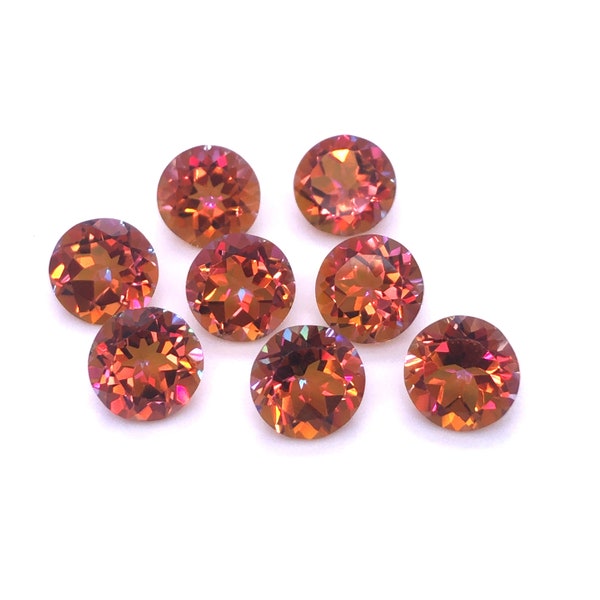 Sunset Quartz Normal Cut Stone Lot Round Shape Gemstones, Quartz Loose Stone For Jewelry, Gemstone For Ring, Gemstone For Earrings.