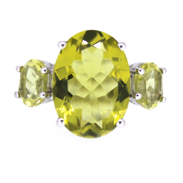 Bague Ouro Verde, bague vert citron, bague solitaire, bague victorienne verte, bague de promesse, bague tendance, bague vintage, bague en argent