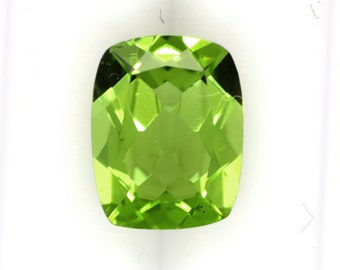 Natural Peridot Cushion Loose Gemstone, Gemstone for Jewelry making Loose Lots, Cushion Peridot 9x7MM, Weight 2.30 Carat,