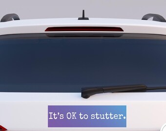 Normalize Stuttering Vinyl Bumper Sticker (Waterproof, Durable)