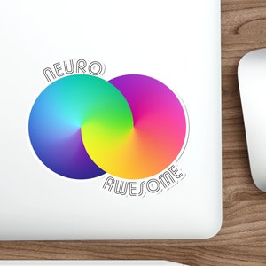 Neuroawesome Autism Stuttering Acceptance Die-Cut Sticker, Neurodiversity Autistic Stutterer Sticker, Gift for Autistic Person Who Stutters
