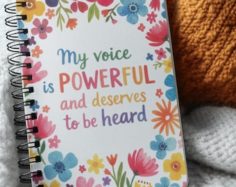 Affirmation Notebook: Floral Self-Love Design (5x7 Lined)