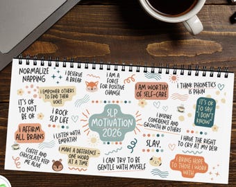 SLP Affirmation Calendar: Motivational Quotes for Speech Pros (2026)