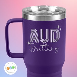 Custom Name Audiology Tumbler Appreciation Gift for Audiologist, 20oz Stainless Steel Travel Tumbler Lid, AUD Student Graduation Present