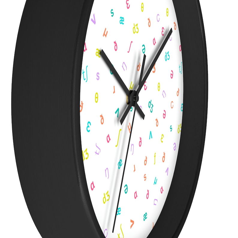Speech Therapy Clock: SLP IPA Design (Wood Frame, Multiple Colors) image 5
