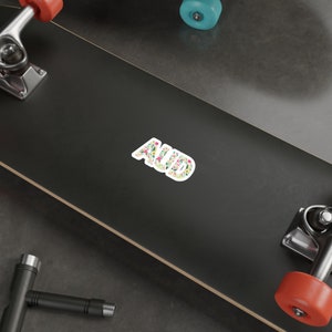 Retro Floral AUD Sticker - Matte Vinyl, Water-Resistant image 7