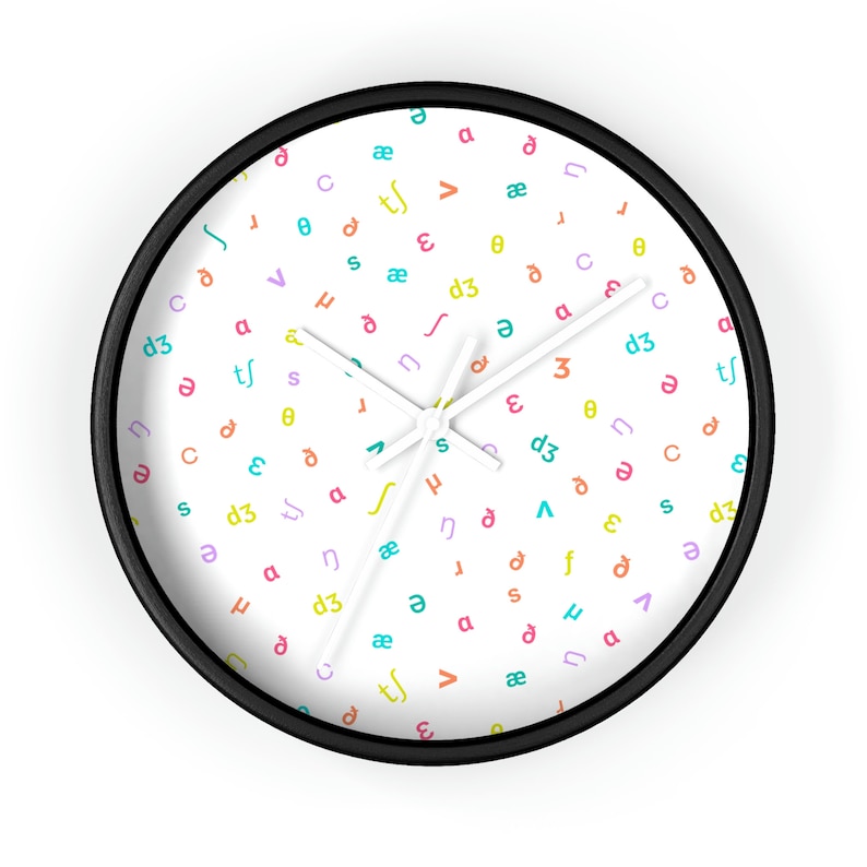 Speech Therapy Clock: SLP IPA Design (Wood Frame, Multiple Colors) image 6