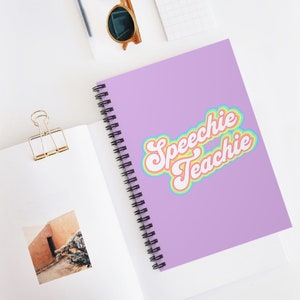 Speechie Teachie Notebook, Spiral Notebook, Ruled Line, Speech Language Pathologist Journal, Graduate Student Gift, SLP Gift