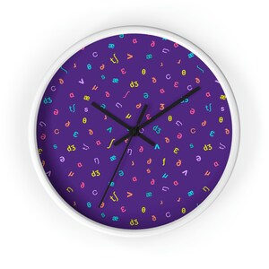 Speech Therapy Clock: SLP IPA Design (Wood Frame, Multiple Colors) image 9