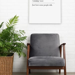 Stuttering Awareness Definition Canvas for Person Who Stutters PWS, Stuttering Ally Speech Therapy SLP Office Decor, Stretched Matte, 1.25"
