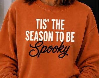 Dit is het seizoen om griezelig te zijn PNG SVG | 3 kleuren Halloween-shirtbundel | Grafisch herfstseizoen | Pumpkin Spice-T-shirt (directe digitale download)