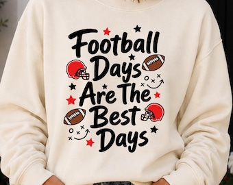 Los días de fútbol son los mejores días PNG SVG / Paquete de 2 colores Diseño de camiseta para mamá de futbolista (Descarga digital instantánea)