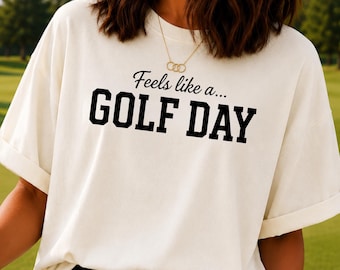 Se siente como un día de golf SVG PNG / Paquete de 3 colores Ropa de club de campo / Camiseta Preppy Golf Wives (Descarga digital)