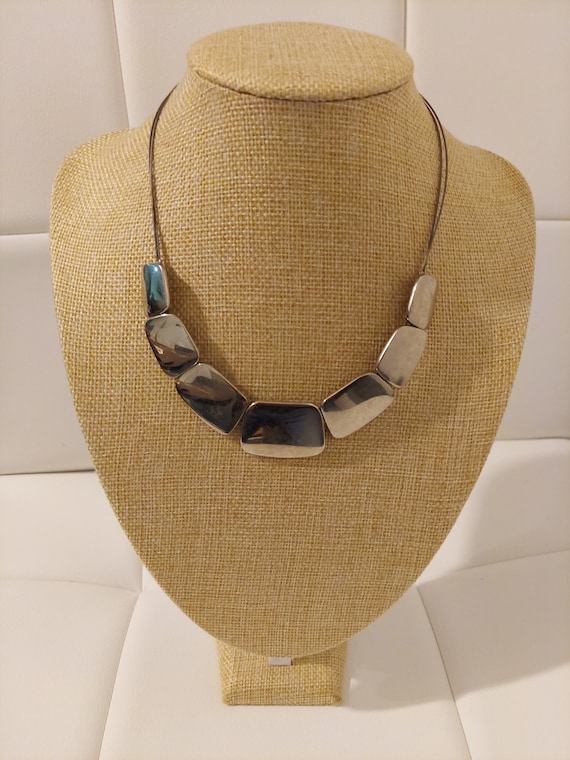 Vintage Lia Sophia Silver Tone 14 Choker Necklace Etsy