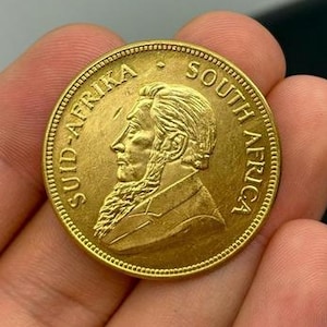 Vergoldete Münze Krügerrand 1 oz Münze 1967 REPLIKA 1 Stück South African Mint and Rand Raffinerie