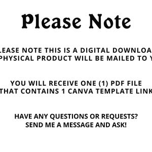K&ouml;nnte beinhalten: Bitte beachten Sie: Dies ist ein digitaler Download. Es wird kein physisches Produkt an Sie versandt. Sie erhalten eine (1) PDF-Datei, die einen Link zu einer Canva-Vorlage enth&auml;lt. Haben Sie Fragen oder W&uuml;nsche? Senden Sie mir eine Nachricht und fragen Sie!