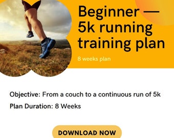 5k marathonlooptraining afdrukbaar plan voor beginners - 8 weken