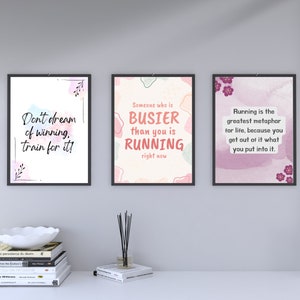 Running Quotes, PRINTABLE Running Prints, Gift For Runner, Runner Motivational Bundle, Running Art, Quotes For Runners, Running Poster Pack