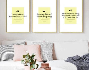 5 väggkonst för kontoret, kontorsdekor, inspirerande väggkonst, motiverande citat, utskrivbar motivationsposter, inspirerande arbetsplatskonst,