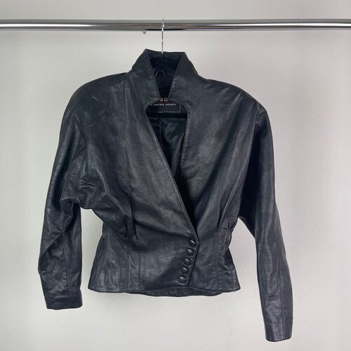 90s Leather Jacket Retro Brown Leather Jacket Vintage - Etsy