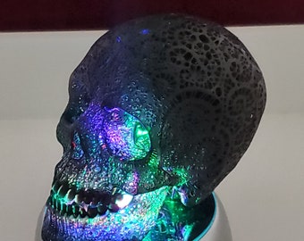 Skull with Light Up Base