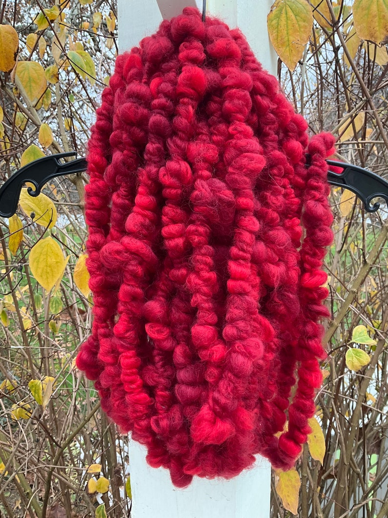 Art Yarn 6 Yds Super Jumbo Deep to Bright Red Jumbo Yarn Etsy