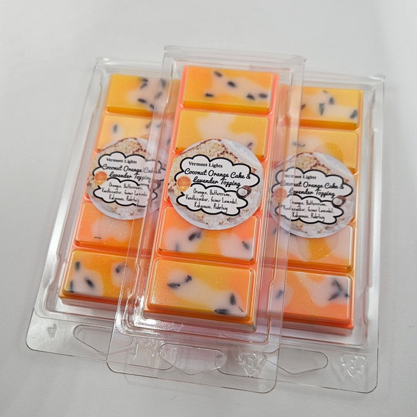 Wachsmelt Bar "Coconut Orange Cake & Lavender Topping" - 50g