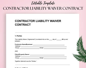 Bewerkbare afstandsverklaring contractant: DOC- en pdf-sjabloon
